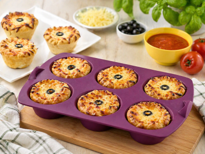 Піца-кошики у Силіконовій формі для капкейків Tupperware