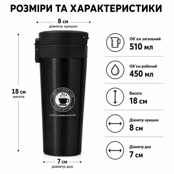 Термокухоль CafeStyle чорний