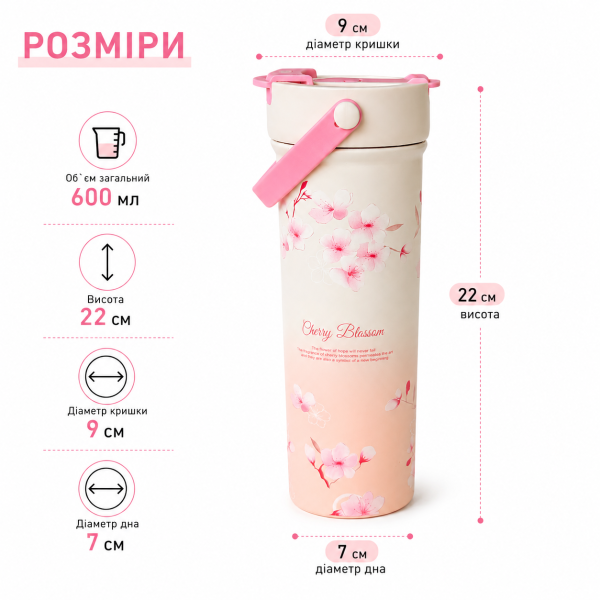 Термокухоль Cherry Blossom 600 мл