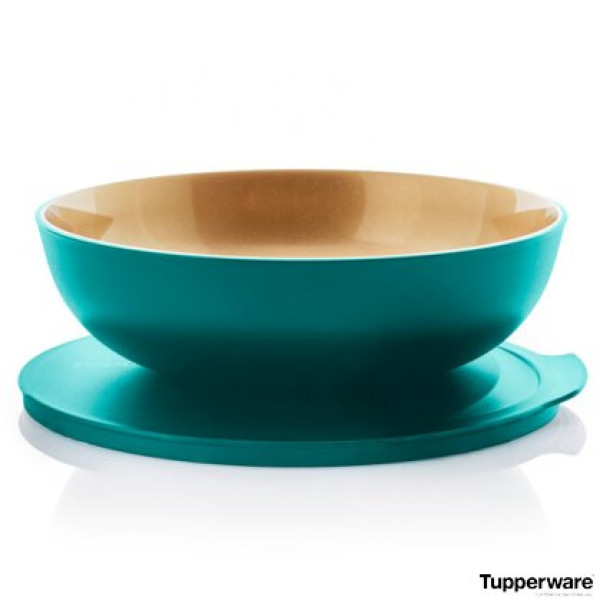 Чаша Аллегро 1,5л Tupperware изумрудно-золотая