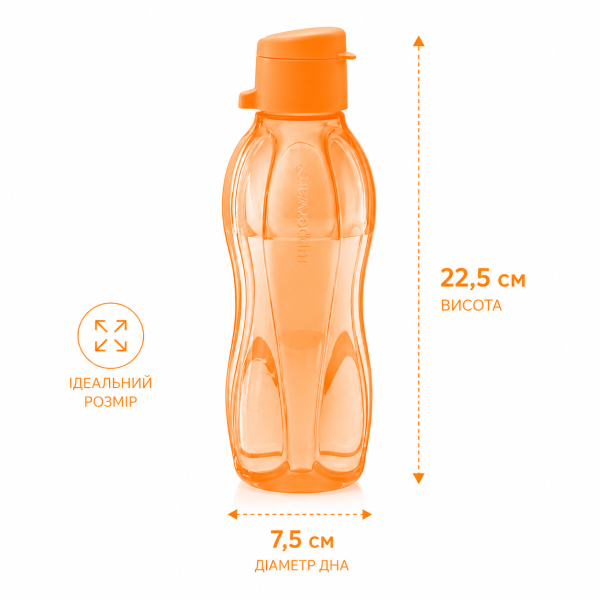 Эко-бутылка 500мл с клапаном оранжевая Tupperware