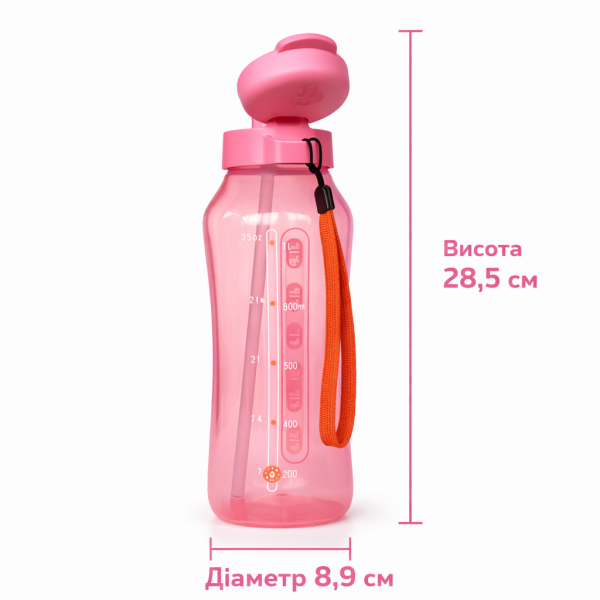 Эко-бутылка 1,2л Tupperware с клапаном розовая