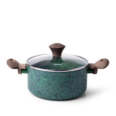 Кастрюля со стеклянной крышкой Fissman MALACHITE 20x9,8 см на 2,7 л (4318)
