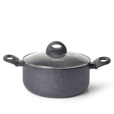 Каструля Fissman MOON STONE 24x11 см / 4,9 л зі скляною кришкою (4409)