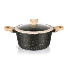 Каструля з кришкою Fissman SPOTTY STONE 28x12,5 см на 6,4 л (4426)