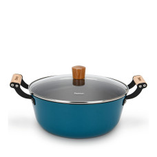 Кастрюля Fissman SEAGREEN 28x12 см/6 л со стеклянной крышкой (4015)