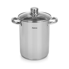 Кастрюля Fissman CAPELLINI со вставкой-пароваркой и стеклянной крышкой16x21 см 3,5 л нержавеющая сталь (5369)