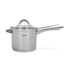 Ковш Fissman FEDELE 18x15 см 3,57л. со вставкой-пароваркой и стеклянной крышкой нерж.сталь (5375)