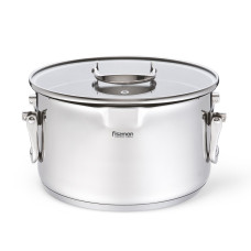 Кастрюля Fissman ADELIE 22x12,5 см/4,6 л со стеклянной крышкой нержавеющая сталь (5227)