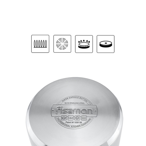 КІвш Fissman LEDA 14x8,5 см / 1,2 л без кришки нержавіюча сталь (5239)