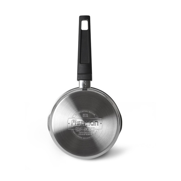 Ківш Fissman ELIZ 16x9 см/1,7л. зі скляною кришкою нерж. сталь (5316)