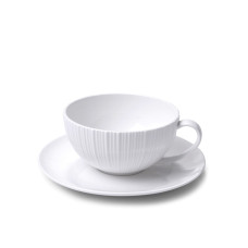 Кухоль з блюдцем Fissman ELEGANCE WHITE 250 мл (9383)