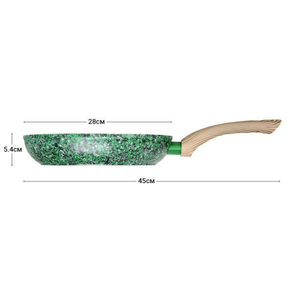 Сковорідка для смаження Fissman MALACHITE 28x5,4 см (4313)