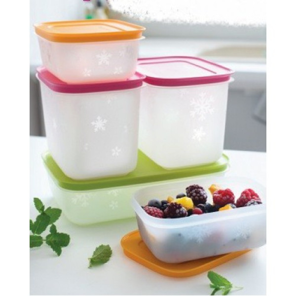Набір охолоджувальних лотків Tupperware 1л низький, 1л високий 2шт і 450мл 2шт