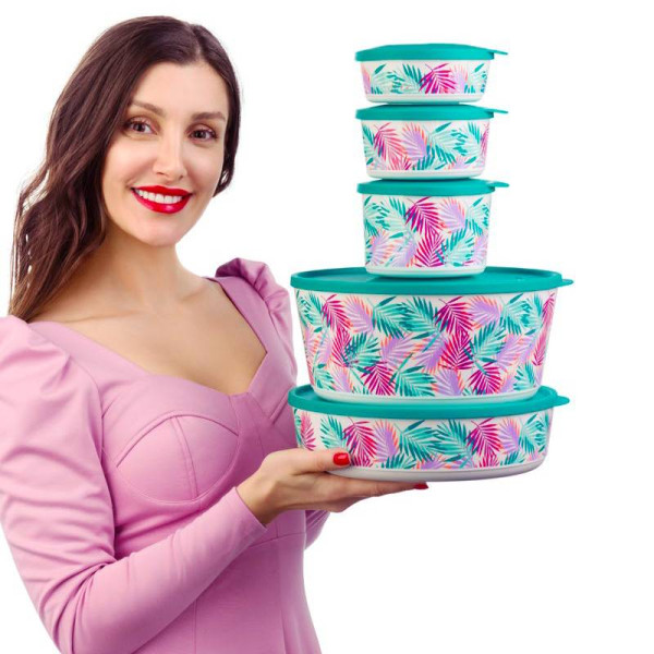 Герметичная чаша Иллюмина 800 мл Tupperware тропикана