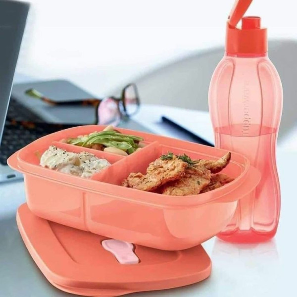 Нова хвиля для НВЧ 1л з роздільниками прямокутна Tupperware червона