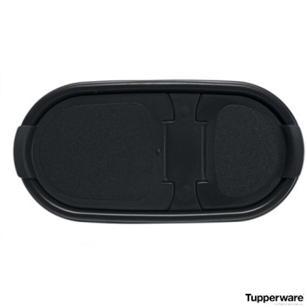 Компактус овальный 2,9л Tupperware с черной крышкой