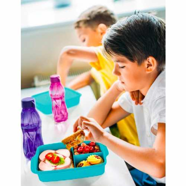 Ланч-бокс Перекус із роздільником Tupperware 1л герметичний бірюзовий