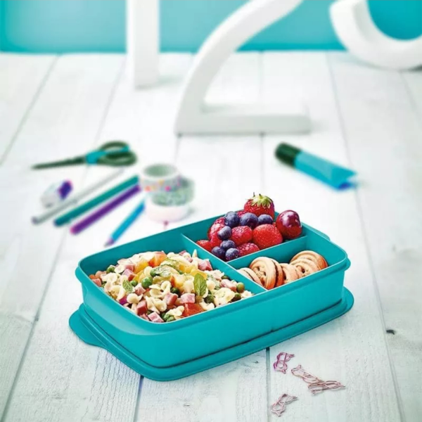 Ланч-бокс Перекус із роздільником Tupperware 1л герметичний бірюзовий