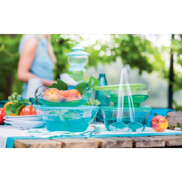 Блюдо Элегантность 1,5л  Tupperware бирюзовое