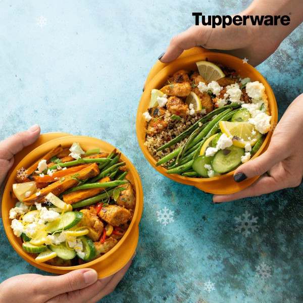 Емкость для разогревания в СВЧ Новая волна 600 мл Tupperware оранжевая